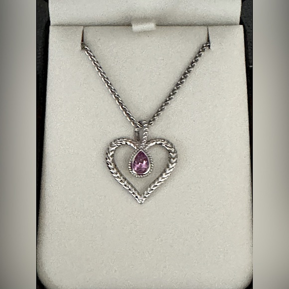 Colore SG - Pink Sapphire Pendant Necklace - Picture 2 of 11
